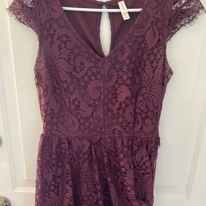 Gem tone purple lace dress